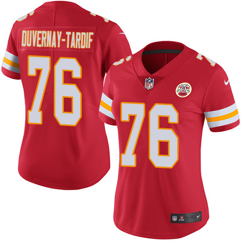 Women's Limited Laurent Duvernay-Tardif Nike Jersey Red - #76 Rush NFL Kansas City Chiefs